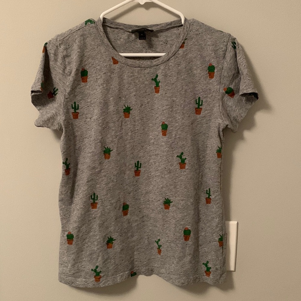 J Crew cactus/succulent print tee
